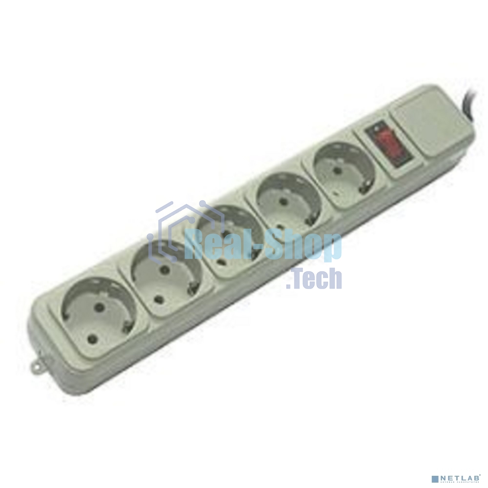 Сетевой фильтр Powercube SPG-B-15 5 м (5 розеток) серый (коробка)