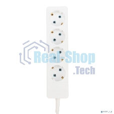 Удлинитель PROconnect 4 гнезда, 3 м, 3х0.75 мм², с/з, белый