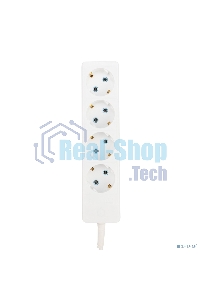 Удлинитель PROconnect 4 гнезда, 3 м, 3х0.75 мм², с/з, белый