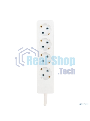 Удлинитель PROconnect 4 гнезда, 3 м, 3х0.75 мм², с/з, белый