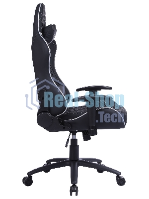 Кресло Cactus CS-CHR-030BLS черный, экокожа, подголовник