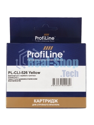 Картридж струйный ProfiLine PL-CLI-526Y с чипом для принтеров Canon Pixma IP4850/MG5150/MG5250/MG6150/MG8150 Yellow водн