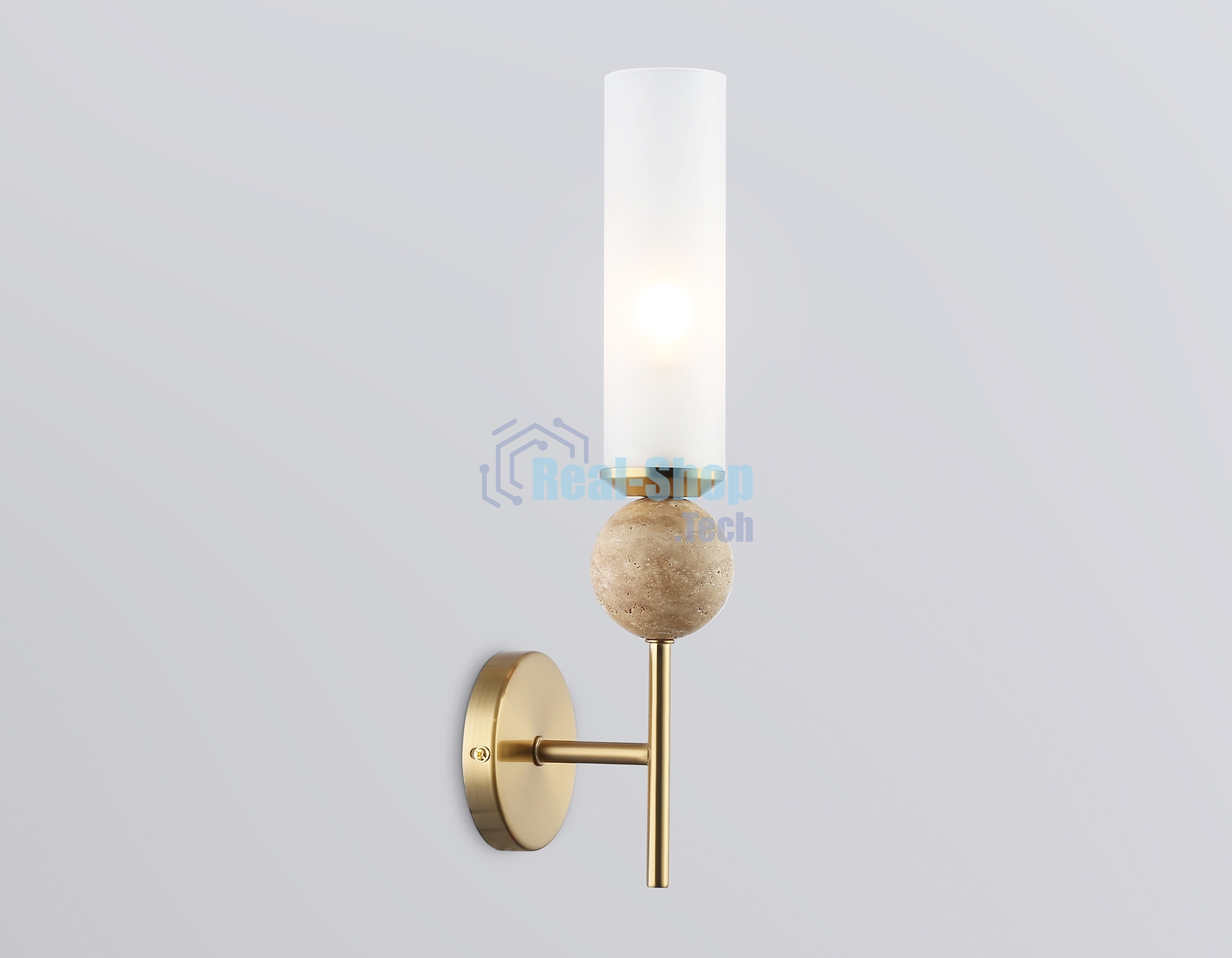 Настенный светильник Ambrella light LH53254 BS/FR латунь/белый матовый E14 max 40W 110*100*400