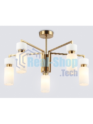 Люстра Ambrella light LH56124/5 BS/FR латунь/белый матовый E14*5 max 40W D605*350