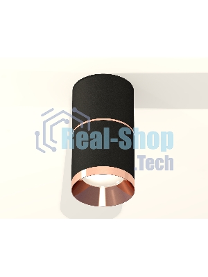 Светильник Ambrella Light XS7402201 SBK/PPG черный песок/золото розовое полированное MR16 GU5.3 (C7402, A2073, C7402, N7035)