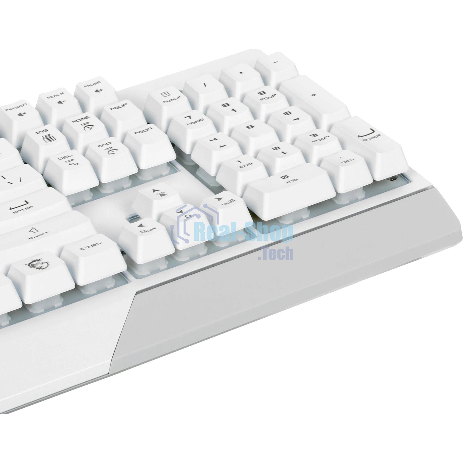 Клавиатура проводная MSI Vigor GK30 белый USB Multimedia for gamer LED (подставка для запястий)