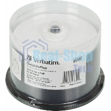 Диск DVD-R Verbatim 4.7Gb 16x Cake Box (50шт) Printable (43755)