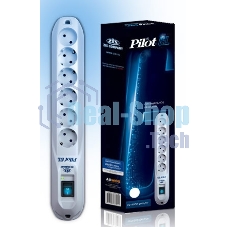 Сетевой фильтр Pilot GL 10 м (6 розеток) белый (коробка)