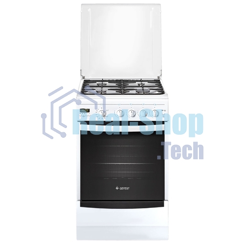 Плита газовая Gefest ПГ 5100-04 белый, конфорок 4 шт, духовка 52 л, 50 см x 85 см x 58.5 см