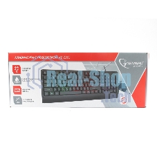 Клавиатура проводная с подсветкой Gembird KB-250L, USB, черный, 104 клавиши, подсветка Rainbow, шоколадный тип клавиш, кабель 1.5м