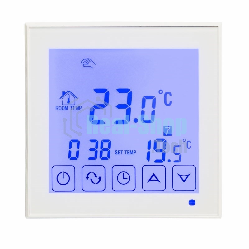 Терморегулятор сенсорный с автоматическим программированием Rexant, R200W, белый