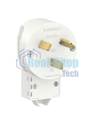 Вилка силовая СП BLANCA 2P+N 32А 250В белый SchE