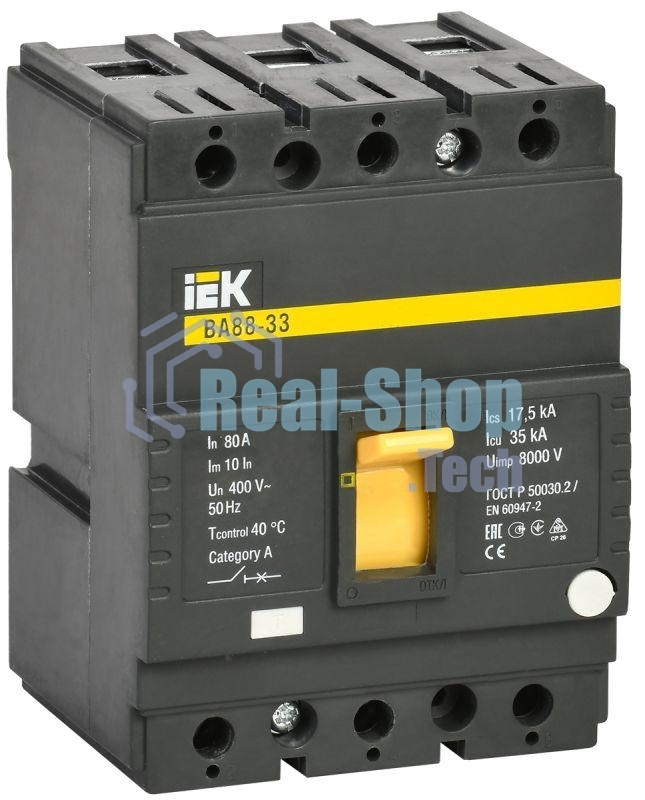 Выключатель автоматический ВА88-33 3Р 80А 35кА SVA20-3-0080 IEK
