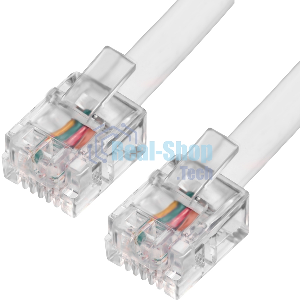 Телефонный шнур Greenconnect удлинитель для аппарата 3.0m GCR-TP6P4C-3.0m, 6P4C (джек 6p4c - jack 6p4c) белый Greenconnect Телефонный шнур удлинитель для аппарата 3.0m GCR-TP6P4C-3.0m, 6P4C (джек 6p4c - jack 6p4c) белый