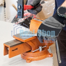 Тиски Sparta слесарные 150мм поворотные с наковальней