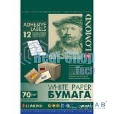 Самоклеящаяся бумага Lomond универсальная для этикеток, A4, 12 делен. (105 x 48 мм), 70 г/м2, 50 листов