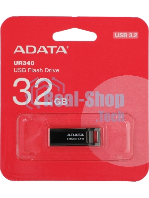 Флешка USB ADATA UR340 (AROY-UR340-32GbK), 32Gb, USB 3.2, R/W 100/30, черный