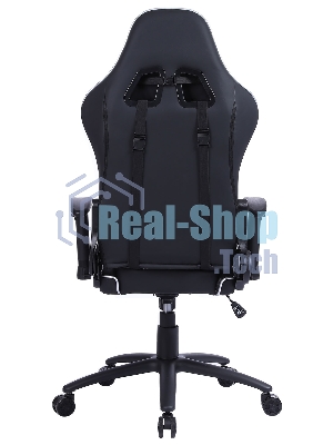 Кресло Cactus CS-CHR-030BLS черный, экокожа, подголовник