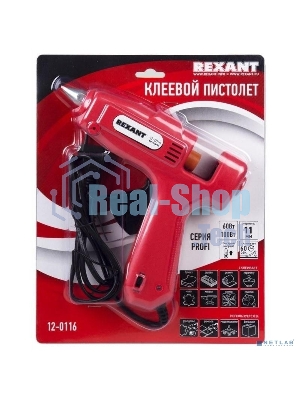 Клеевой пистолет Rexant, 60 Вт / 100 Вт два режима, Ø11 мм, блистер