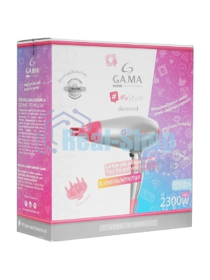 Фен GA.MA Diamond my style GH0304 серебристый/розовый, 2300 Вт, компактный