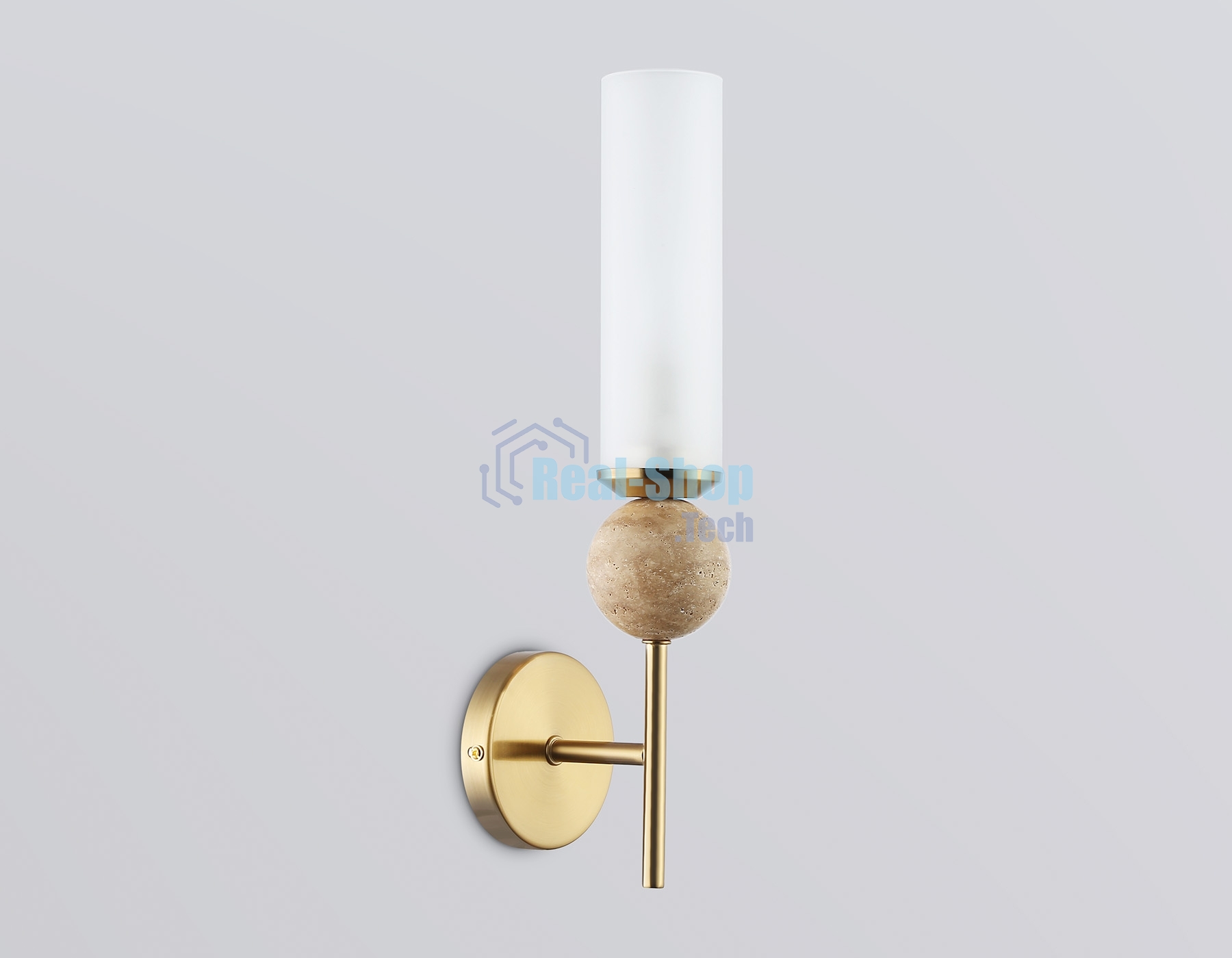 Настенный светильник Ambrella light LH53254 BS/FR латунь/белый матовый E14 max 40W 110*100*400