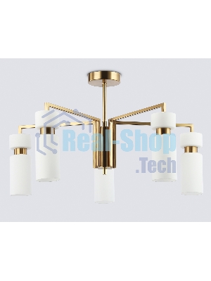 Люстра Ambrella light LH56124/5 BS/FR латунь/белый матовый E14*5 max 40W D605*350