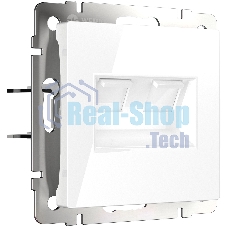 Розетка двойная Werkel Ethernet RJ-45 (белый) W1181101