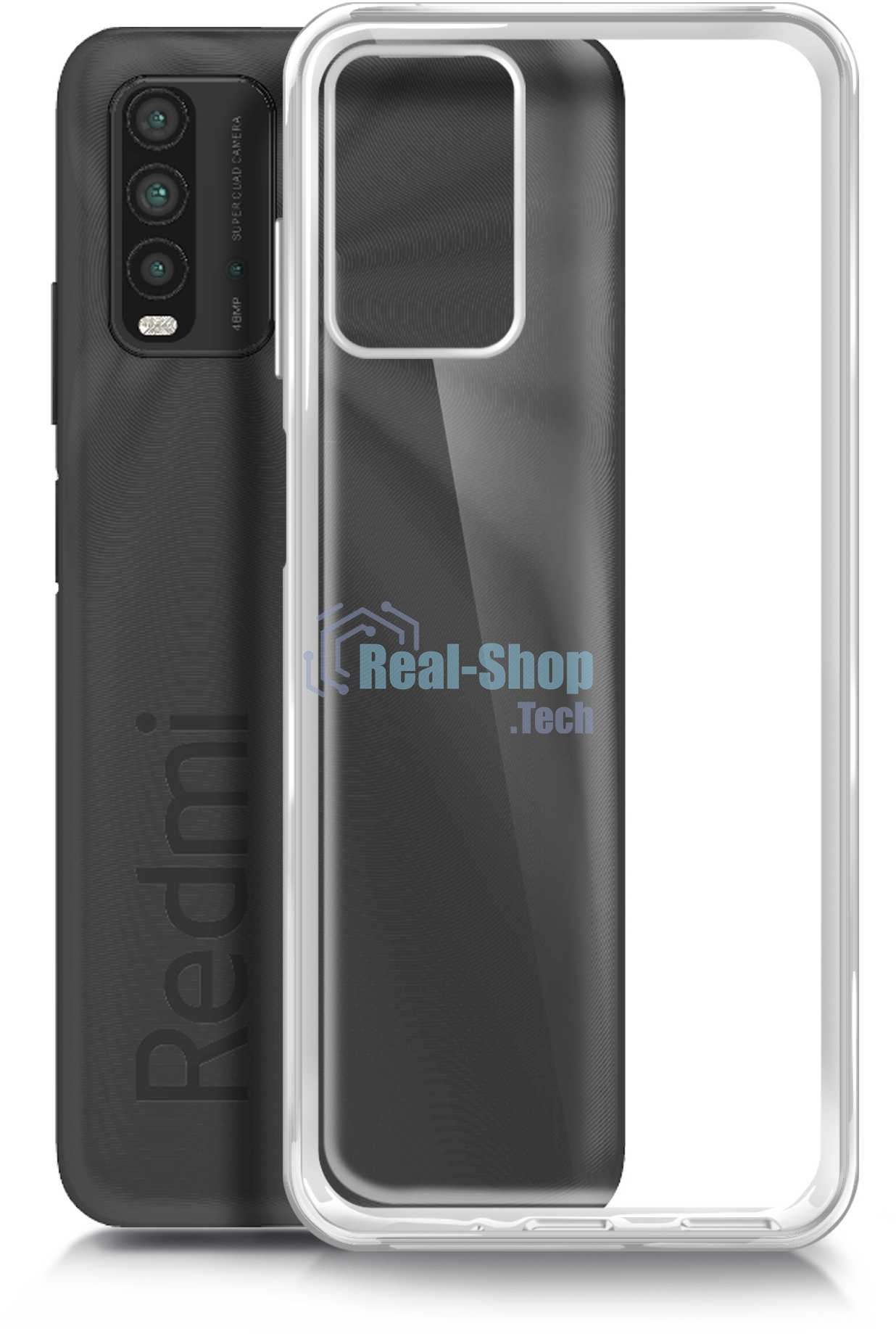 Чехол (клип-кейс) BoraSCO для Xiaomi Redmi 9t Silicone Case прозрачный (39913)