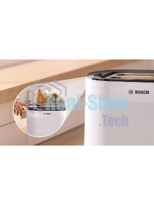Тостер Bosch TAT2M121 белый, 950 Вт, 2 слота