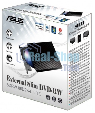 Оптический привод внешний DVD-RW Asus SDRW-08D2S-U белый USB внешний RTL