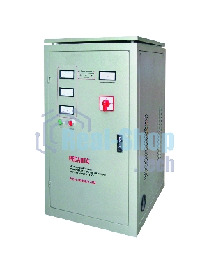 Стабилизатор напряжения Ресанта АСН-60000/3-ЭМ однофазный белый (63/4/10)