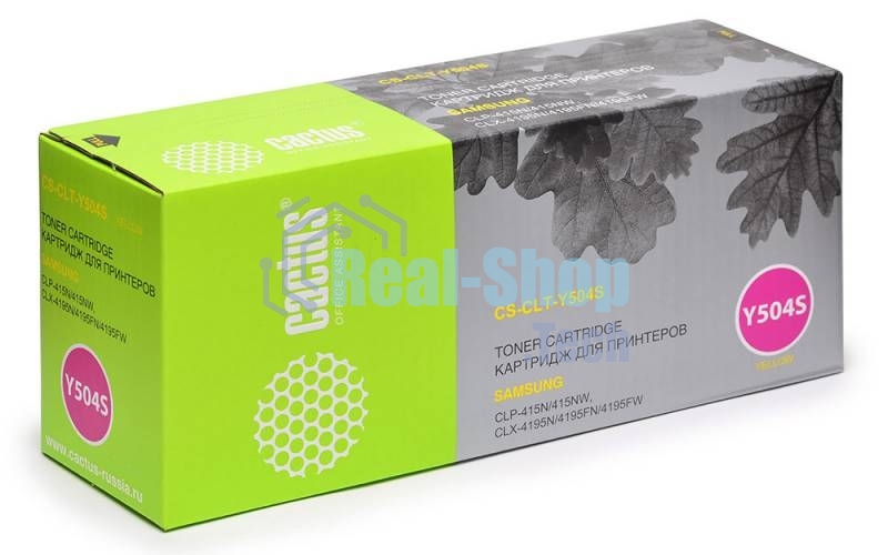 Картридж лазерный Cactus CS-CLT-Y504S желтый (1800 стр.) для Samsung CLP 415N/CLX 4195FW/4195FN