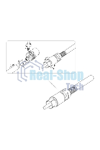 Разъем аудио Rexant, RCA под винт, металл 