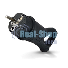 Вилка угловая с ушком c заземлением каучук 16А 250В IP44 (0003) UNIVersal