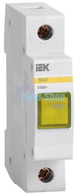 Лампа сигнальная ЛС-47 жел. ИЭК MLS10-230-K05