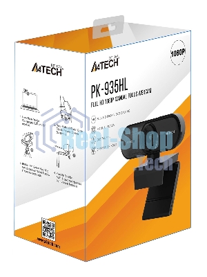 Веб-камера A4Tech PK-935HL 1920x1080, 30 кадр/с, USB Type-A, микрофон, ручная фокусировка, универсальное крепление