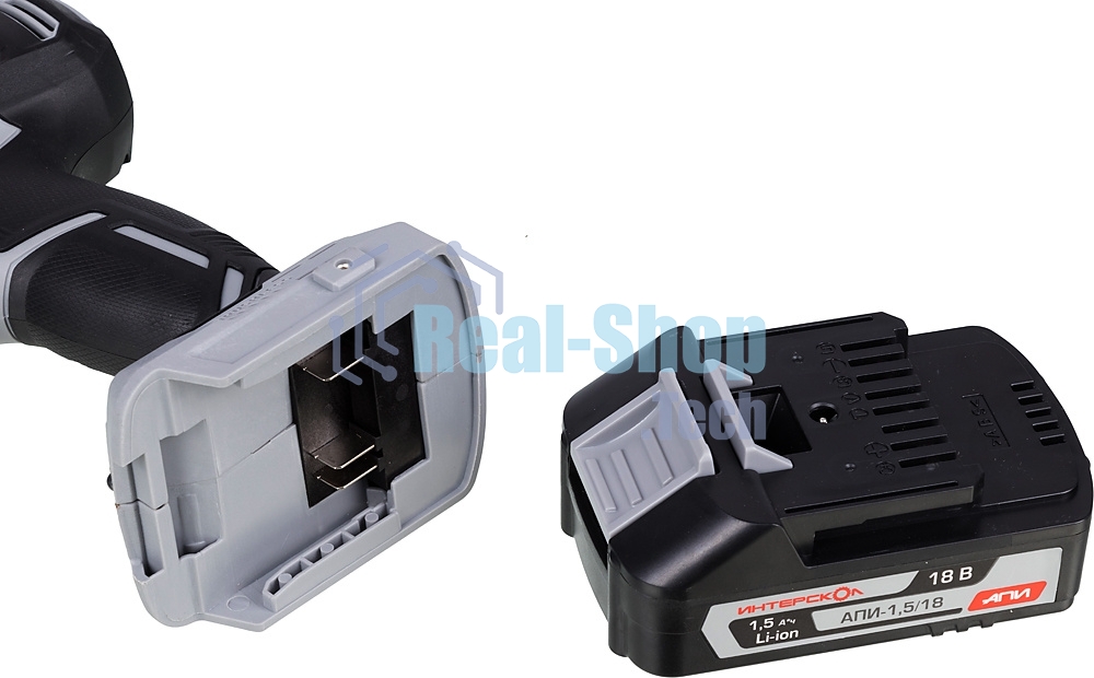 Дрель-шуруповерт аккумуляторная ИНТЕРСКОЛ ДАУ-13/18ВК, Аккумуляторный, 18В, 2 АКБ, Ударный, Кейс