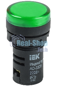 Арматура светосигнальная AD-22DS 12В AC/DC зел. ИЭК BLS10-ADDS-012-K06