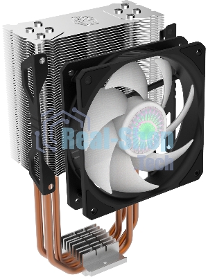 Кулер для процессора Cooler Master Hyper 212 ARGB черный, 120 мм, алюминий/медь, 1800 об/мин, 27 дБ, 4 pin, 150 Вт, 157 мм