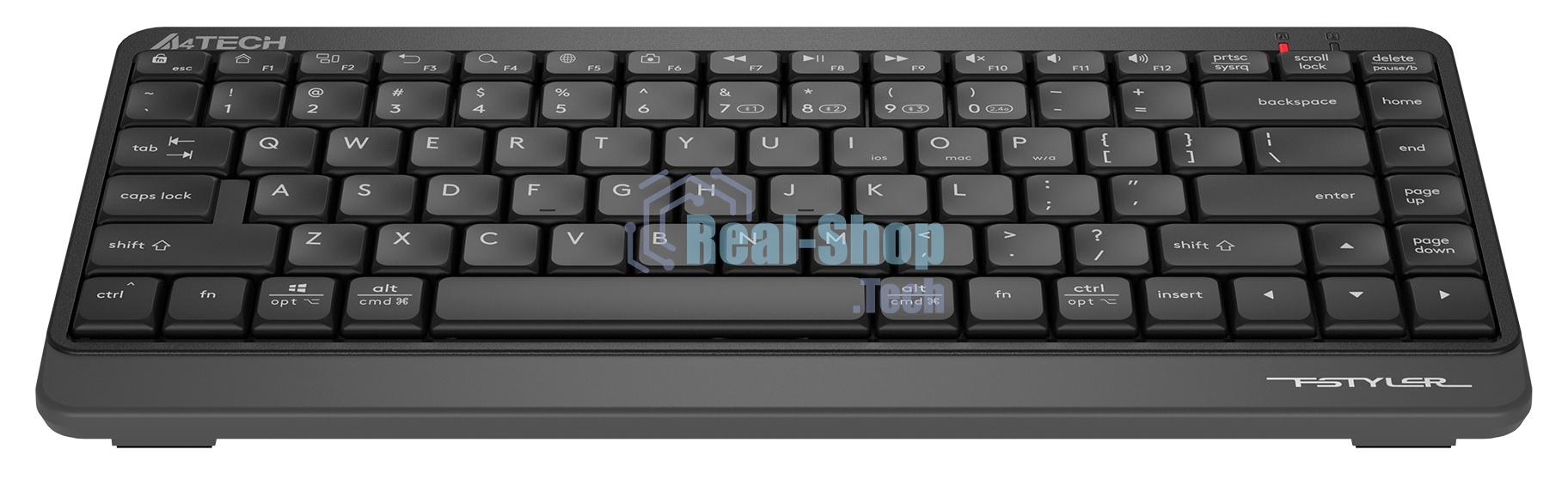 Клавиатура беспроводная A4Tech Fstyler FBK11, USB, Bluetooth/Радиоканал, черный/серый