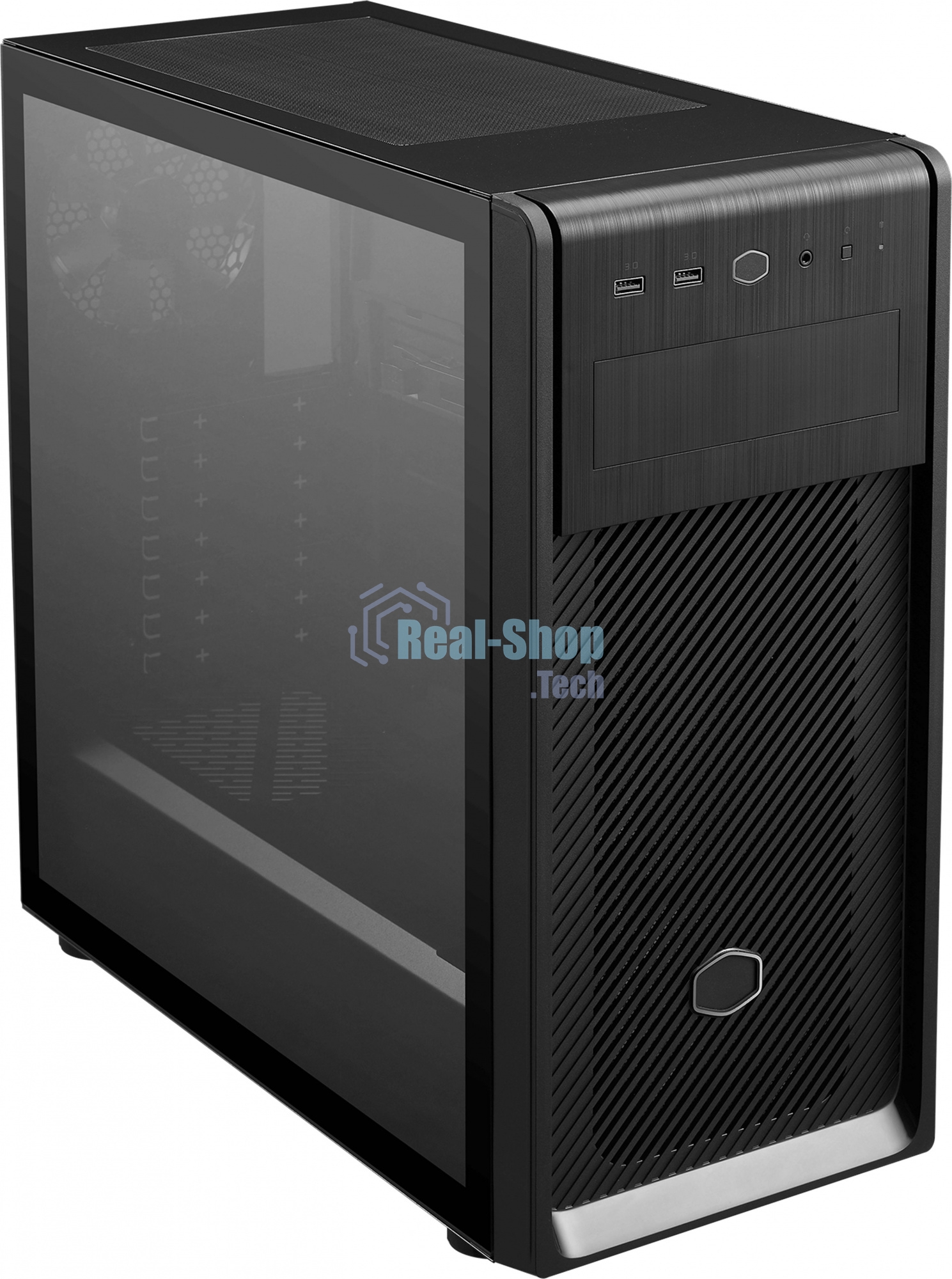 Компьютерный корпус без блока питания Cooler Master Elite 500, 2xUSB3.2, 1x120Fan, w/o PSU, Black, w/o ODD, Window TG left panel, ATX