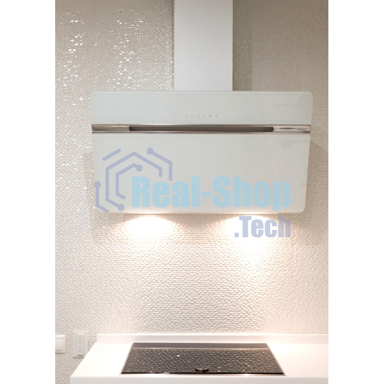 Вытяжка каминная JET AIR VIKI WH/A/90 / Декоративный дизайн, 90 см, 1200 куб.м., сенсорное управление, белая