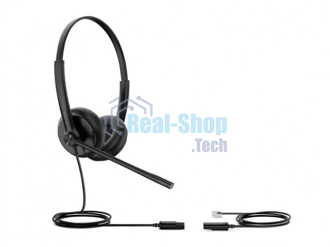 Гарнитура проводная YEALINK YHS34 Lite Dual Дуо, Проводная, HD звук, QD, RJ9, шт