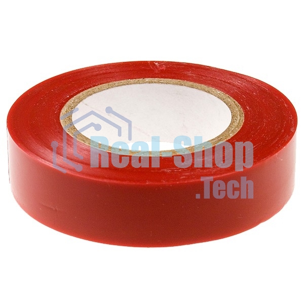 Изолента Сибртех ПВХ, 15 мм х 10 м, красная
