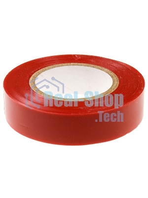 Изолента Сибртех ПВХ, 15 мм х 10 м, красная