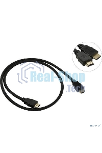 Кабель HDMI Exegate EX287729RUS EX-CC-HDMI2-1.0 (19M/19M, v2.0, 1м, 4K UHD, Ethernet, позолоченные контакты)