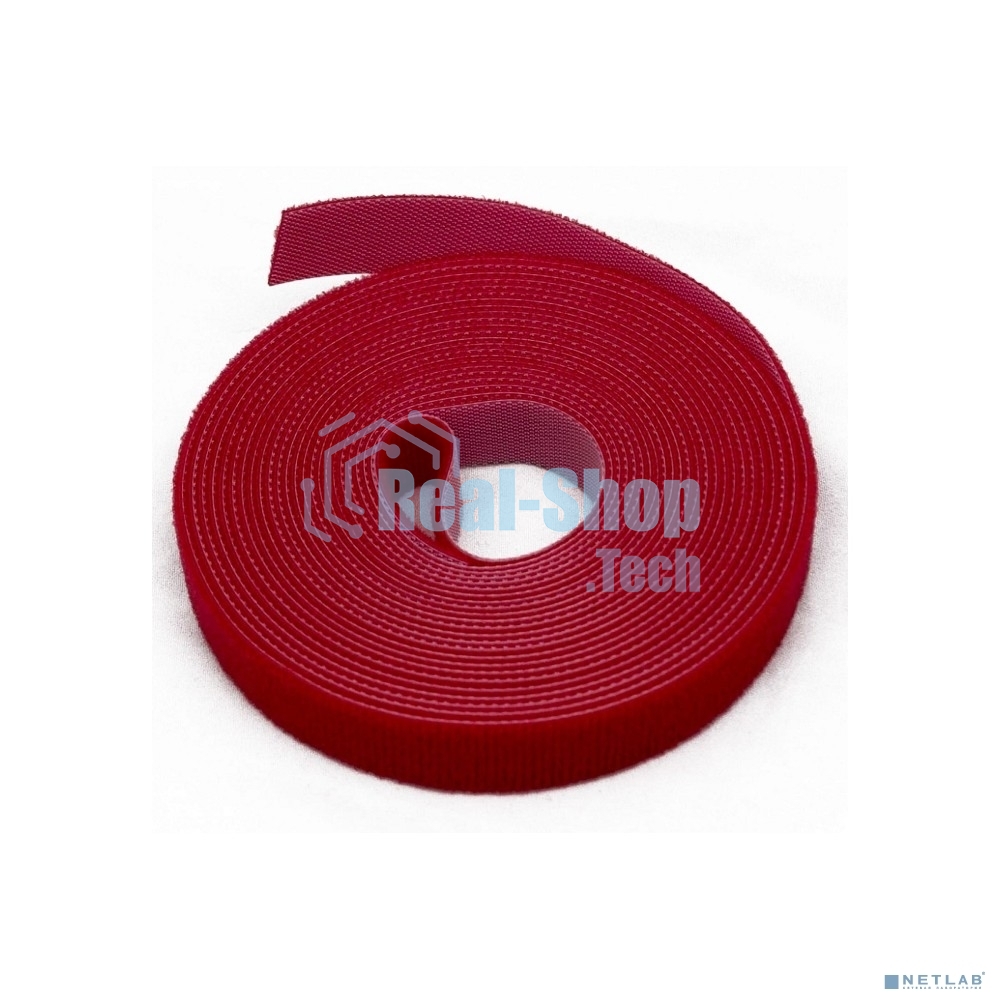 Лента (липучка) Hyperline WASNR-5x25-RD в рулоне, ширина 25 мм, длина 5 м, красная