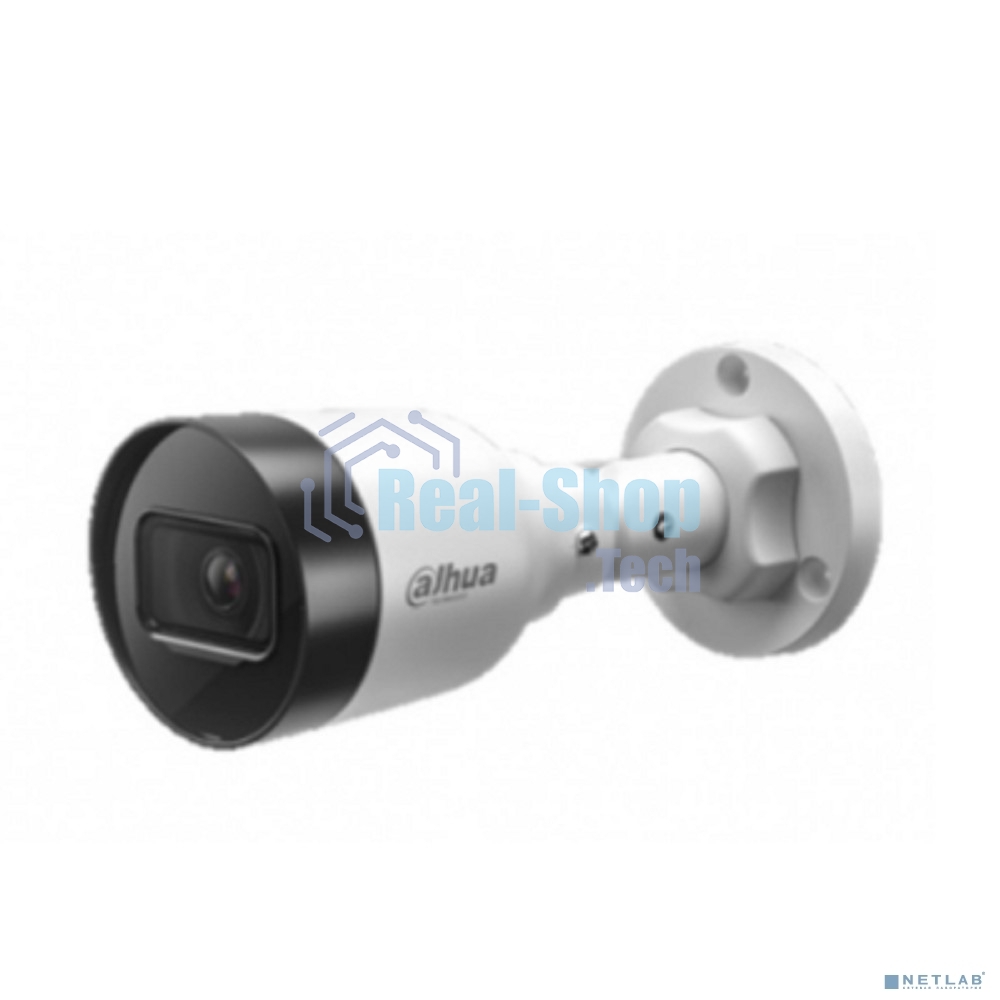 Уличная цилиндрическая IP-видеокамера Dahua DH-IPC-HFW1230S1P-0280B-S6 2Мп, 1/2.8” CMOS, объектив 2.8мм, детектор человка, ИК-подсветка до 30м, IP67, корпус: металл, пластик