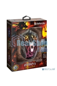 Мышь проводная Defender Overmatch GM-069 черный, 2400 dpi, USB, кнопки - 4