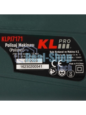Профессиональная полировальная угловая машина KLPRO KLPJ7171 (720вт, 5000 об/мин, 150мм, орбитальное вращение)